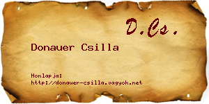 Donauer Csilla névjegykártya