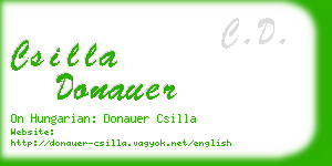 csilla donauer business card